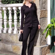 Damen 3-teilige Feinstrick-Loungewear-Set WW
