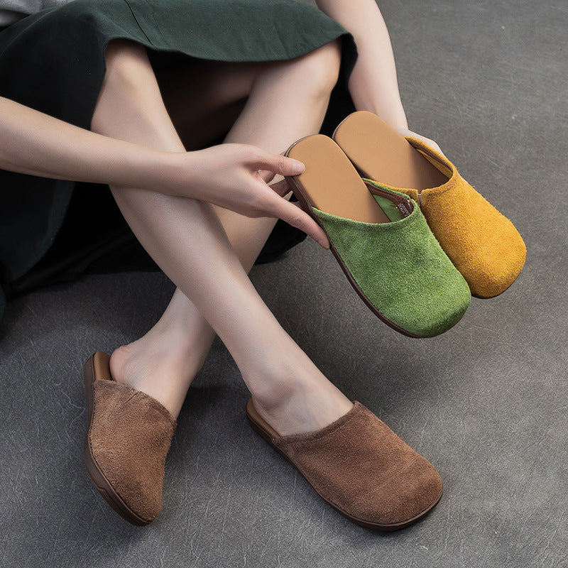 Damen Clogs aus hochwertigem Wildleder mit rutschfester Sohle und anatomischem Fußbett WW