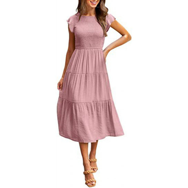 Damen Sommerkleid mit fließendem Schnitt WW
