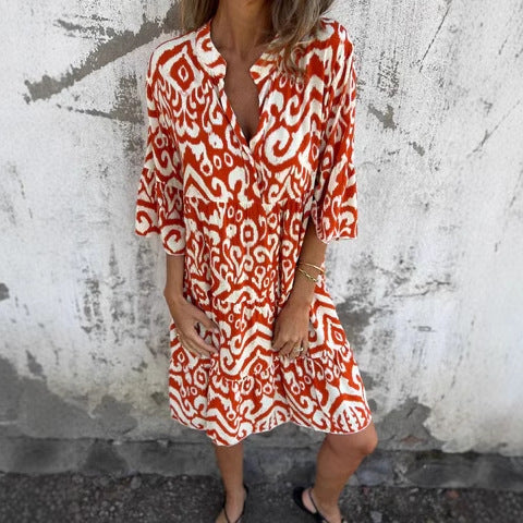 Damen Shirtkleid mit raffiniertem Muster WW