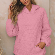 Damen Stepppullover mit gemütlicher Kapuze und praktischen Taschen WW