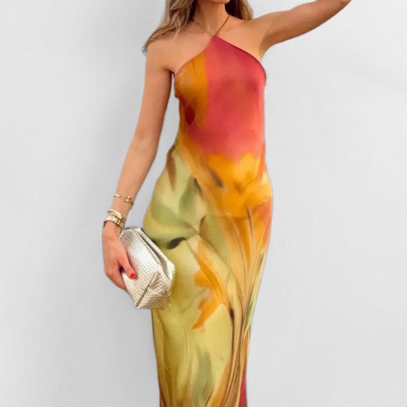 Damen Maxikleid mit eleganten Blumenmuster W&W Mode