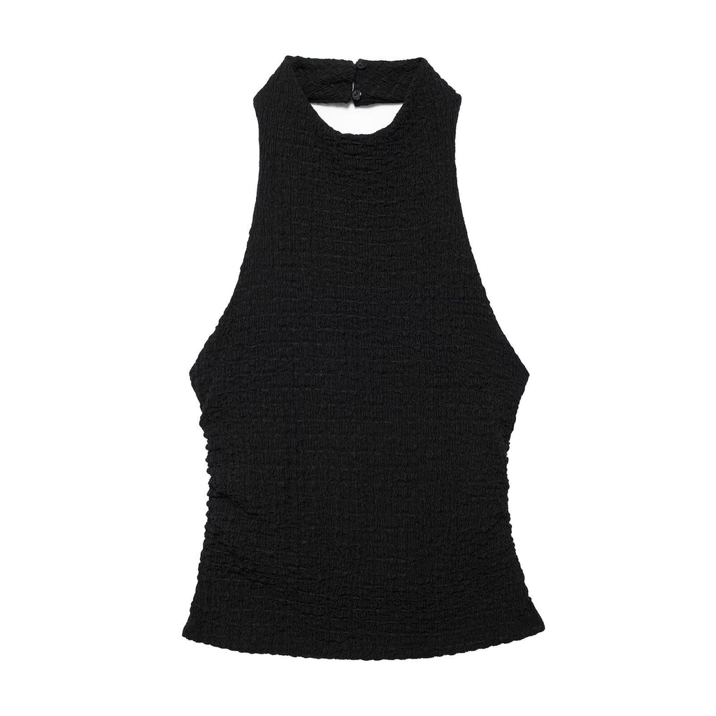 WWMODE | Sommer Slim Fit Dünne Textur Offene Rücken Halter Neck Top Lange Hosen Freizeit Anzug