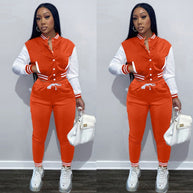 Damen Sportliches Set mit cropped Jacke und Jogginghose im modernen Look WW