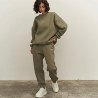 Damen sportliches Sweatset mit lockerem Schnitt WW