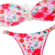 Damen Bikini-Set mit floralem Triangel-Oberteil und sensualen Low-Rise-Höschen WW