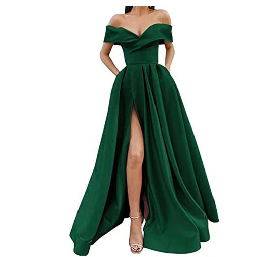 WOLFF | eBay Satin Mehrfarbiges Tiefes V-Ausschnitt Kleid