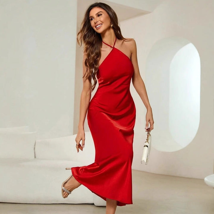 W&W Mode | Satin Slip Sexy Abend Lang Kleid