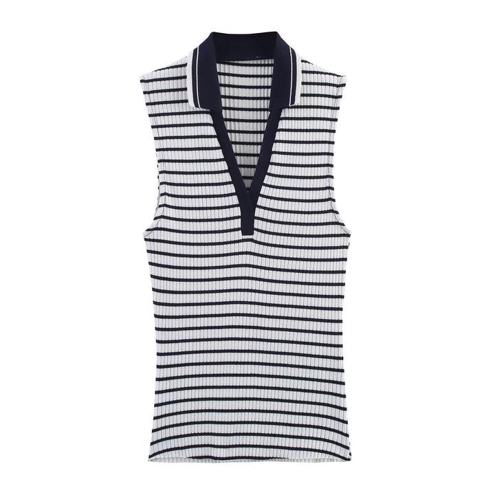 Damen Poloshirt mit dekorativem Stehkragen und sportlichem V-Ausschnitt W&W Mode