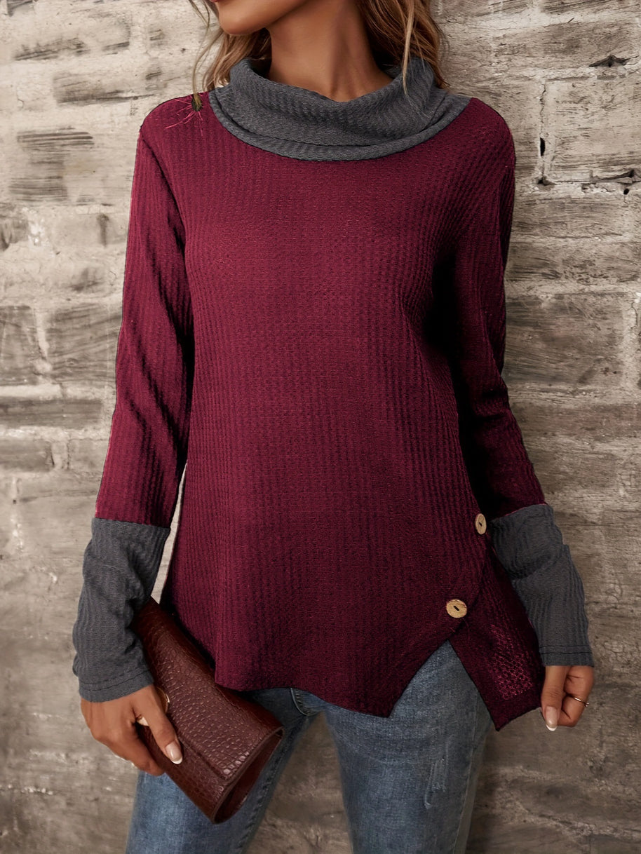 Damen Pullover mit modischem Kragen WW