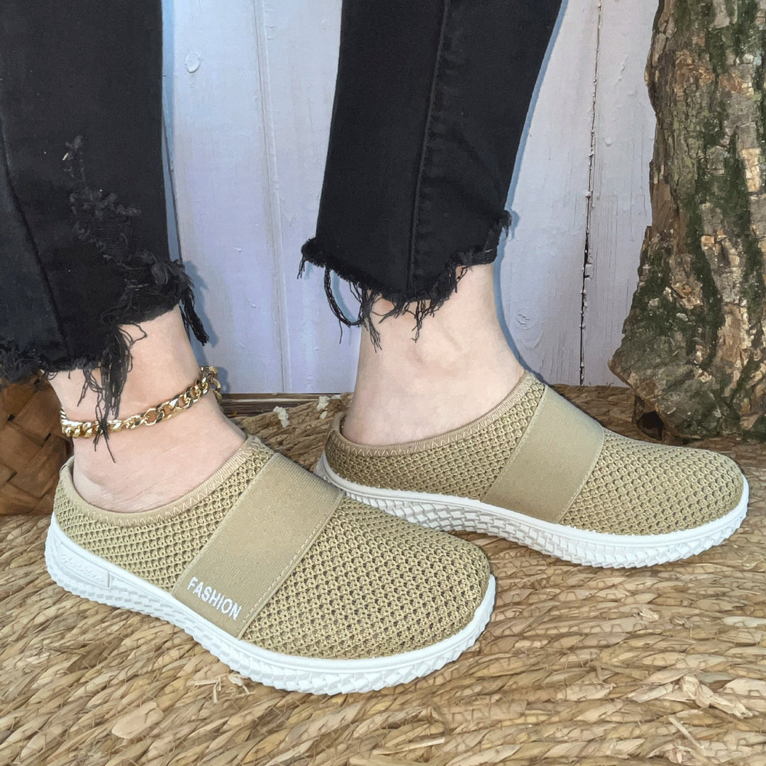 W&W Mode | Orthopädische Slip on Damenschuhe Mit Klettverschluss