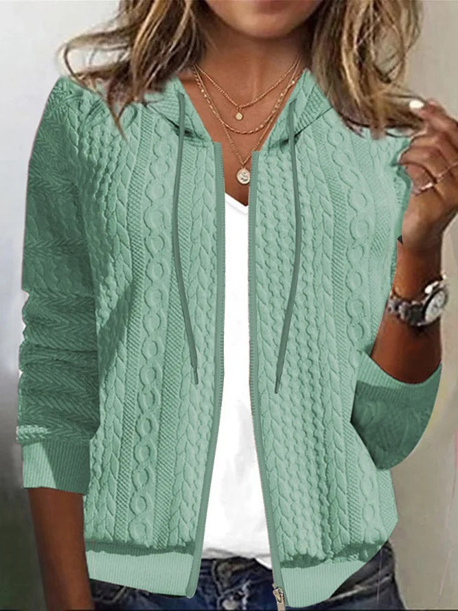 Femme Kabelstrick Zip-Up Hoodie WW