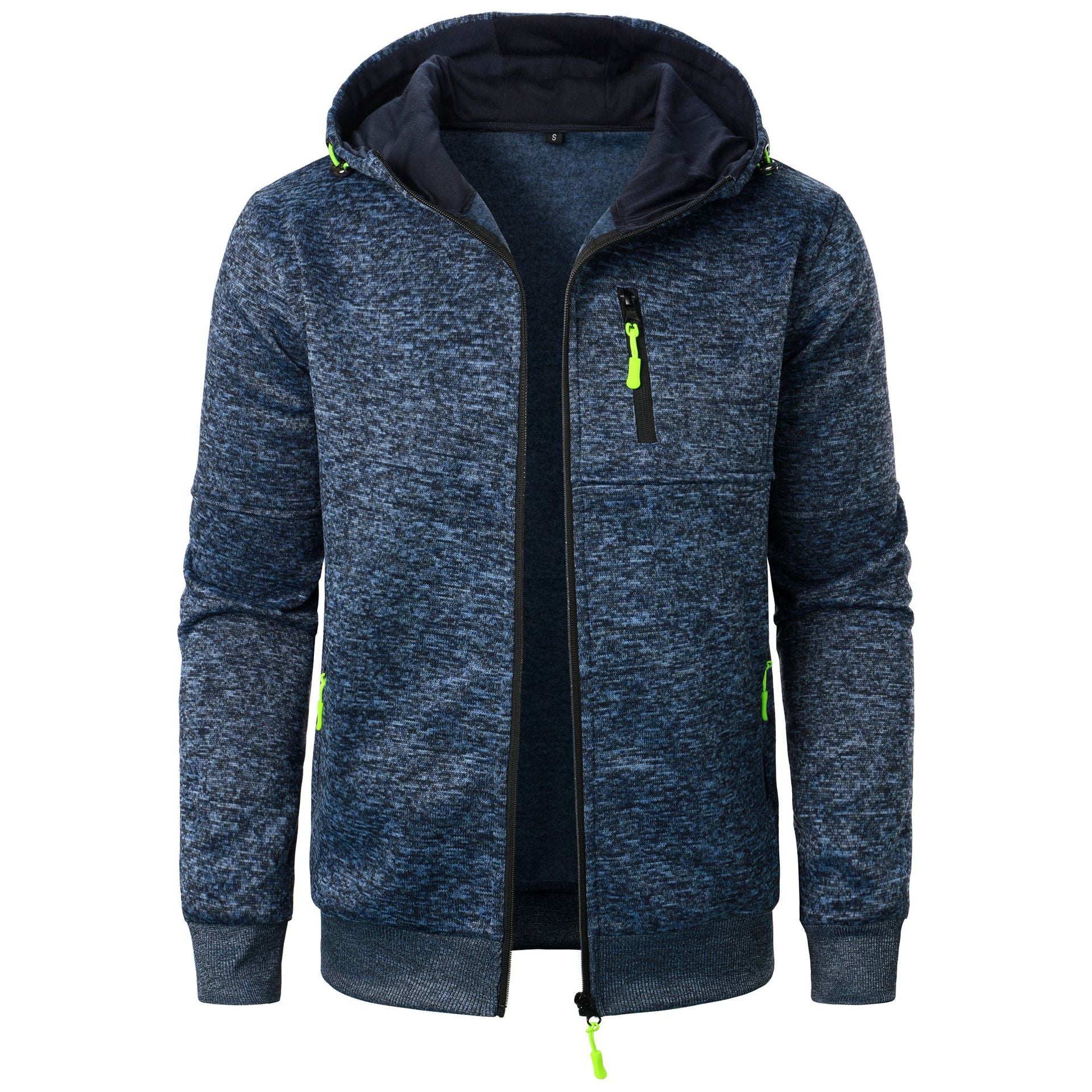 WW | Herren Gemusterte Zip Kapuzenpulli