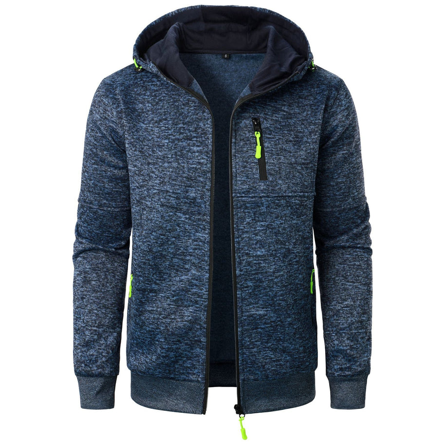 WW | Herren Gemusterte Zip Kapuzenpulli