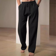 Herren Bequeme Leinenhose mit verstellbarem Bund WW