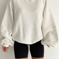 Damen Oversized Sweatshirt mit voluminösen Ärmeln WW