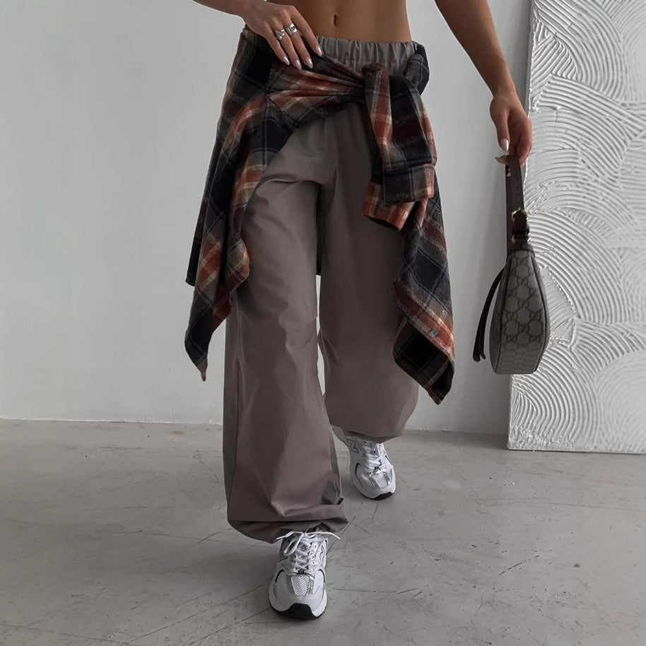 Damen Bequeme und stylische High-Waist Freizeithose WW