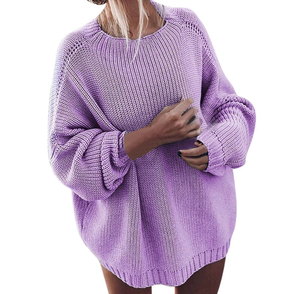 Damen Oversized Strickpullover WW