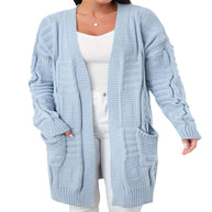 Damen Strickjacke mit strukturiertem Muster und praktischen Taschen WW