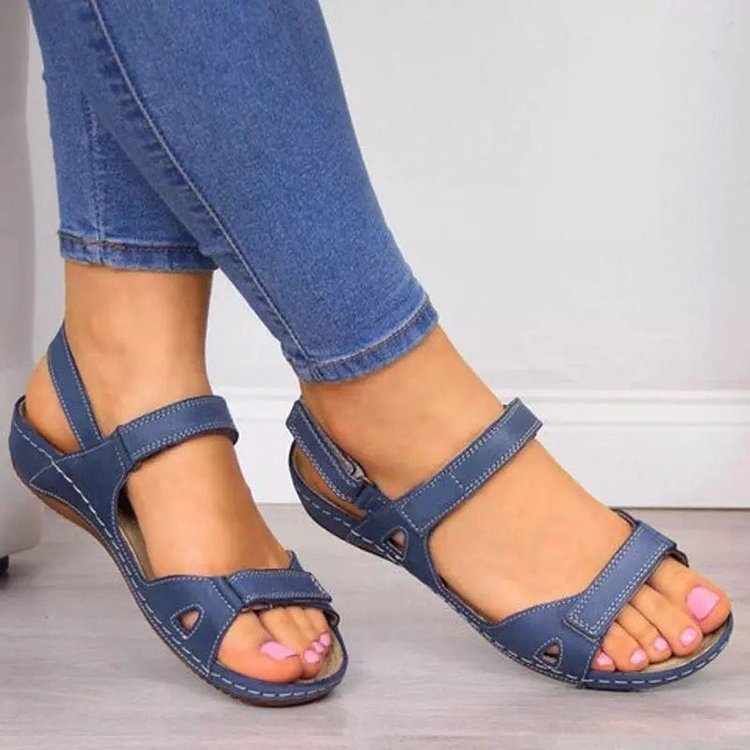 Damen Komfortable Sportliche Sandalen mit verstellbaren Riemen W&W Mode
