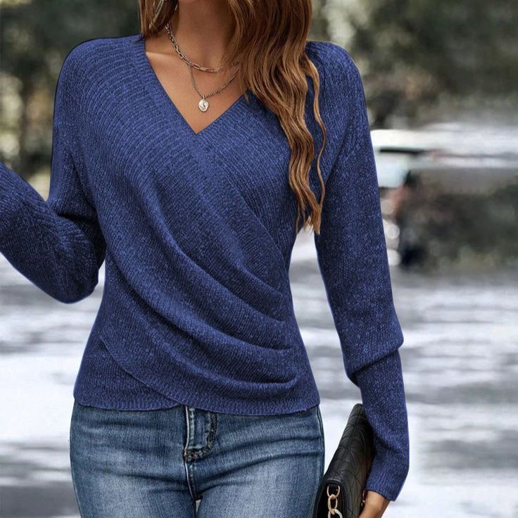 W&W Mode Gekreuzter Pullover