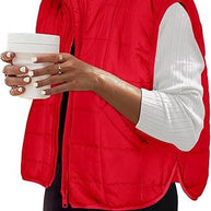 Damen Steppweste mit hohem Kragen und praktischen Seitentaschen WW