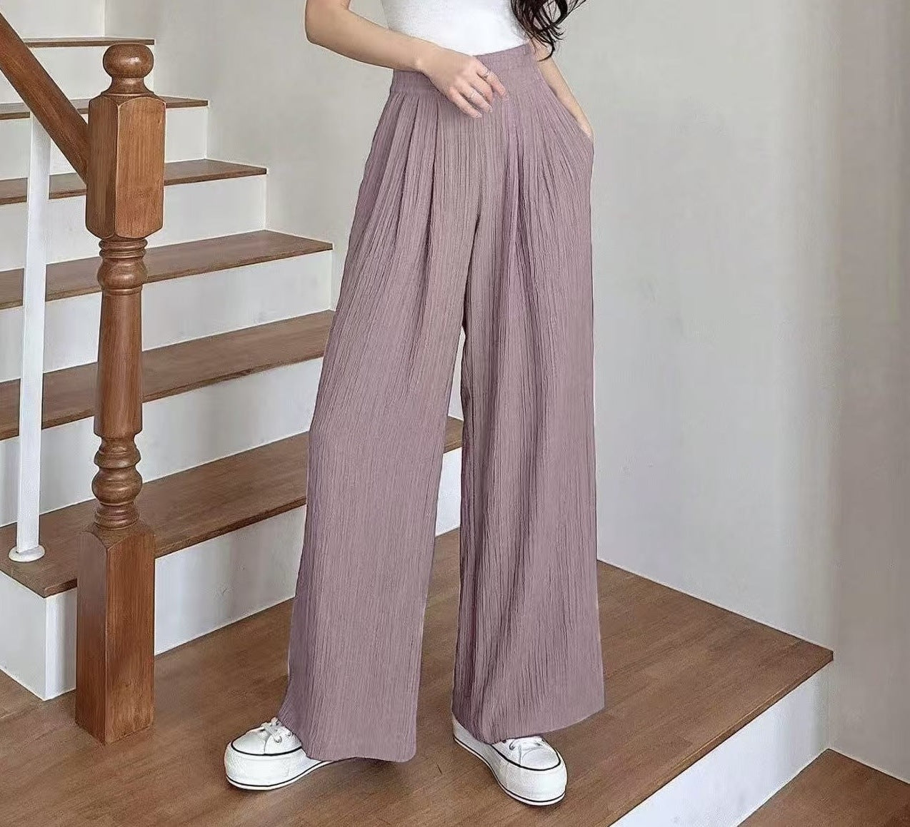 Damen weite Faltenhose WW