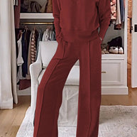 WW | Lockeres Oberteil und Hose mit weitem Bein Set