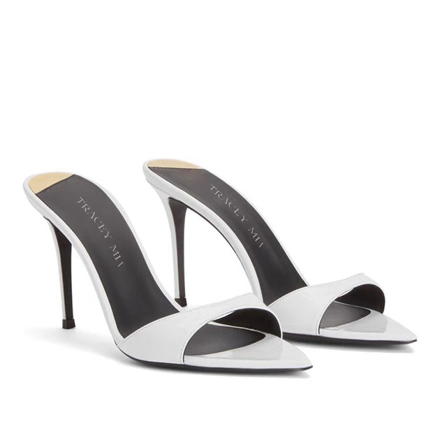 Damen Spitzer Zeh Offene Ferse Stilettos WW