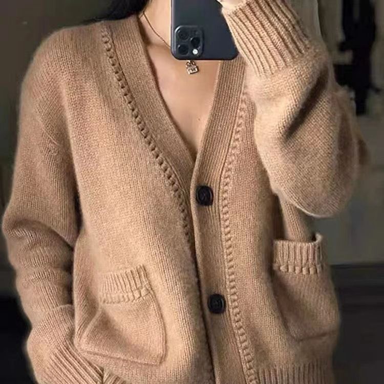 Damen Strickjacke im lässigen Oversized-Stil WW