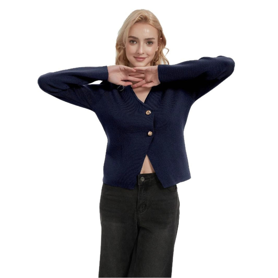 Damen Strickjacke mit eleganten Knopfdetails WW