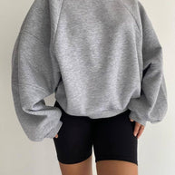 Damen Oversized Sweatshirt mit voluminösen Ärmeln WW