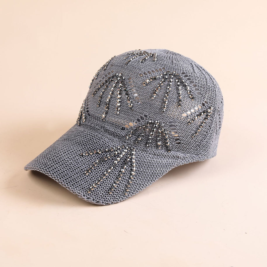 Damen Sportliche Trucker-Cap mit funkelnden Pailletten und atmungsaktiver Netzstruktur WW