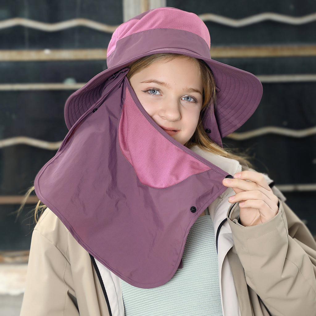 W&W | Vollabdeckung Gesicht Sonnenschutz Maske im Freien UV Eimer Hut