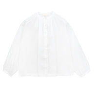 Damen Bluse mit hohem Kragen und eleganter Knopfleiste WW