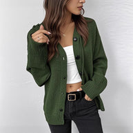 Damen Strickjacke mit attraktiven Struktur-Details und Knopfverschluss WW