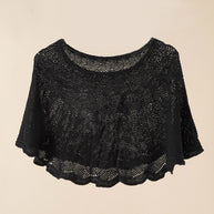 Damen luftiger Strickponcho im modernen Design WW