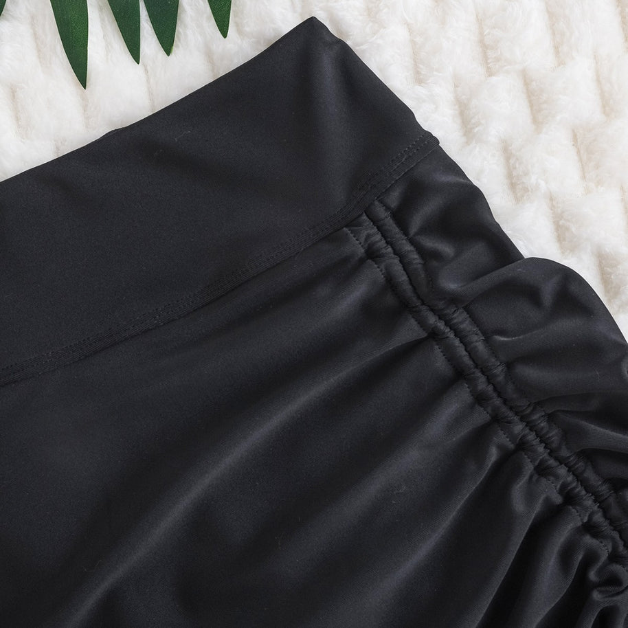Damen Baderock mit asymmetrischer Raffung und elegantem Wellenabschluss WW