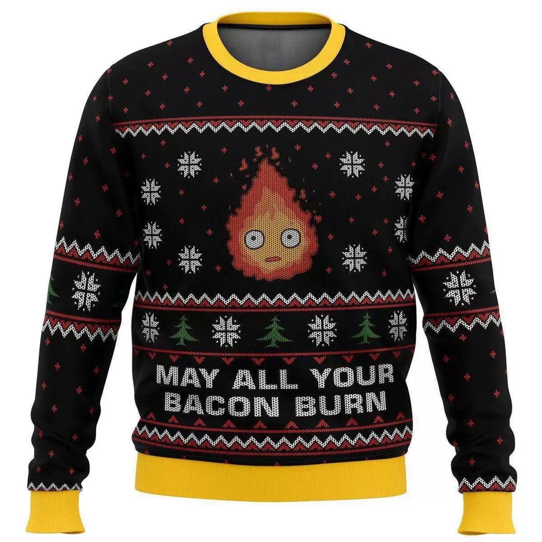 W&W Mode | Lustiger Dino Weihnachtspullover - Damen