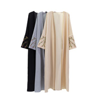 Damen Luxus Kimono Mantel mit feinen Stickdetails WW