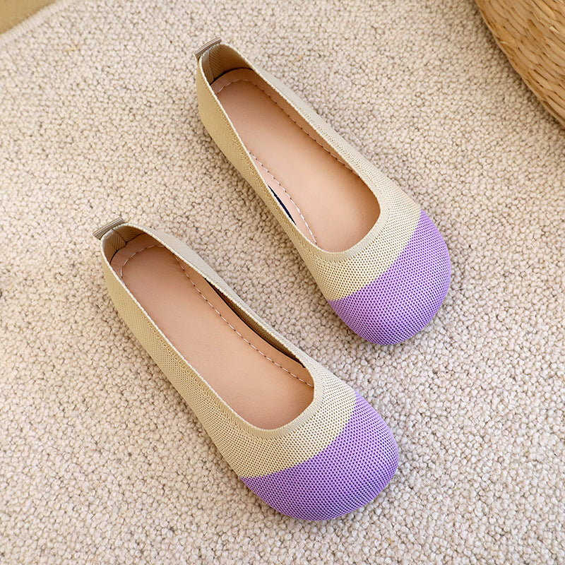 Damen atmungsaktive Ballerinas mit flexiblem Obermaterial WW