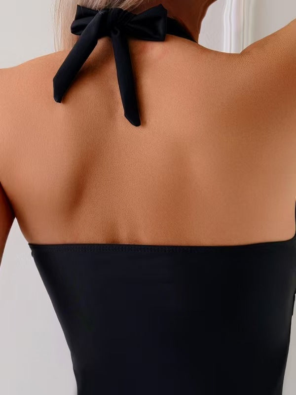 WW | Halterneck Tankini Satz Mit Kordelzug Für Damen