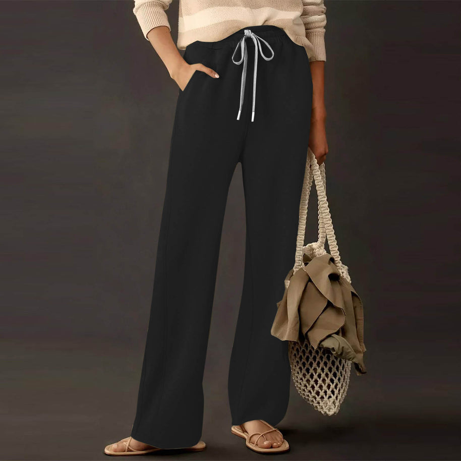 Damen weite Sweathose mit verstellbarem Bund und praktischen Taschen WW