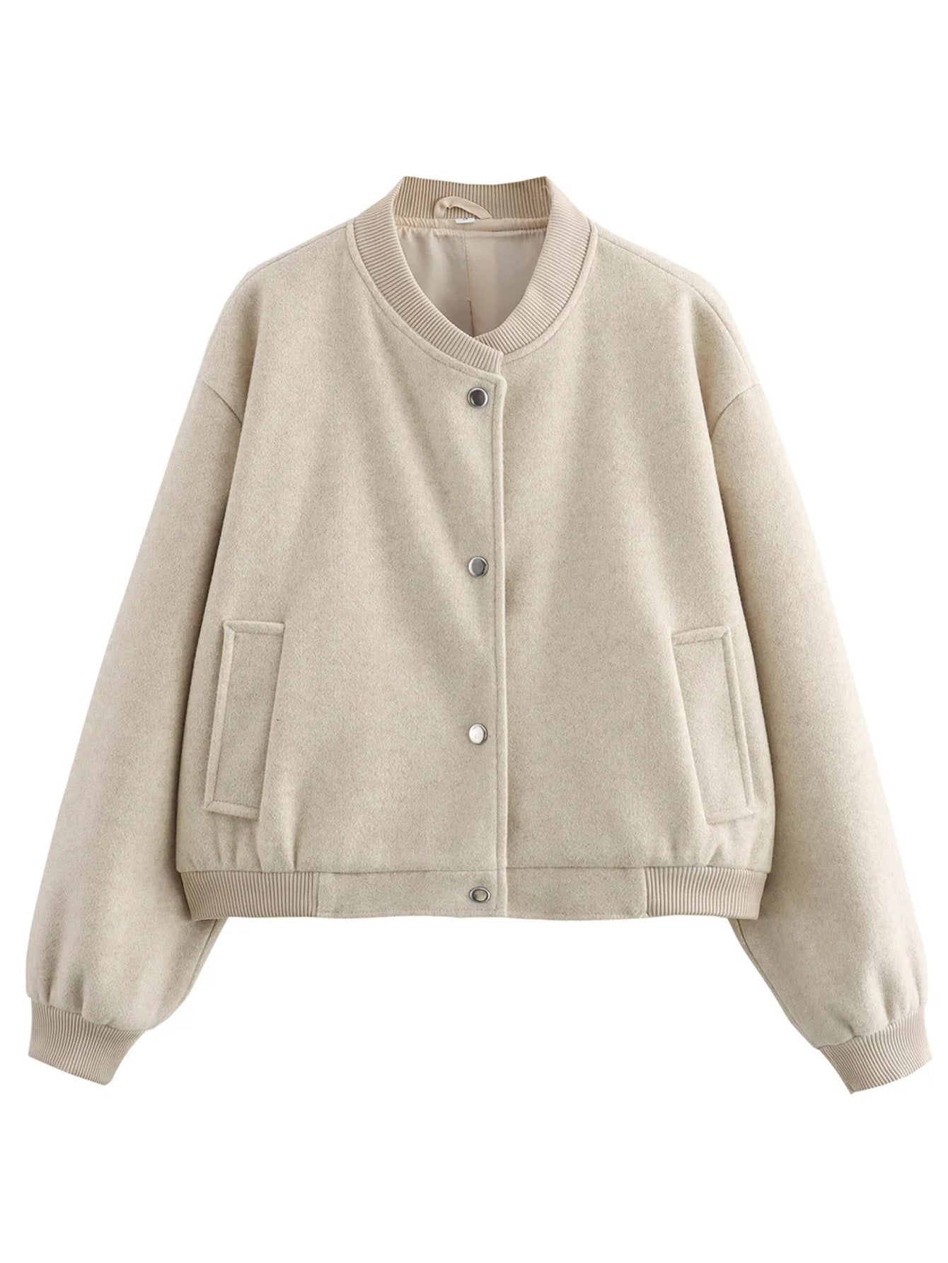 Damen Gepolstertes weiches Bomberjacke