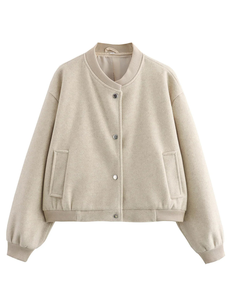 Damen Gepolstertes weiches Bomberjacke