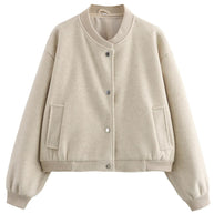Damen Gepolstertes weiches Bomberjacke