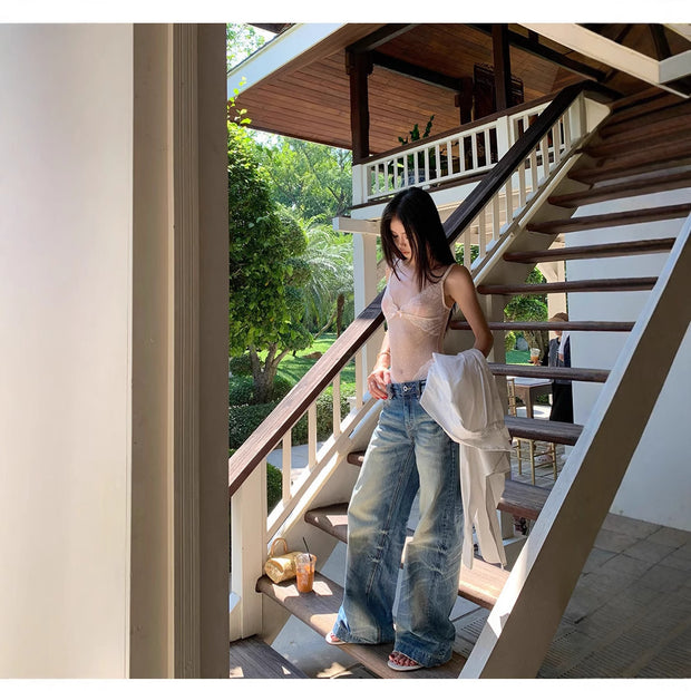 Damen Spitzen Bodysuit mit zarten Detaillierungen WW