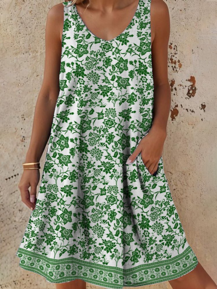 Damen Freizeitkleid mit lässigem Schnitt und floralem Design W&W Mode