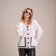 Damen Strickjacke mit großen Taschen WW