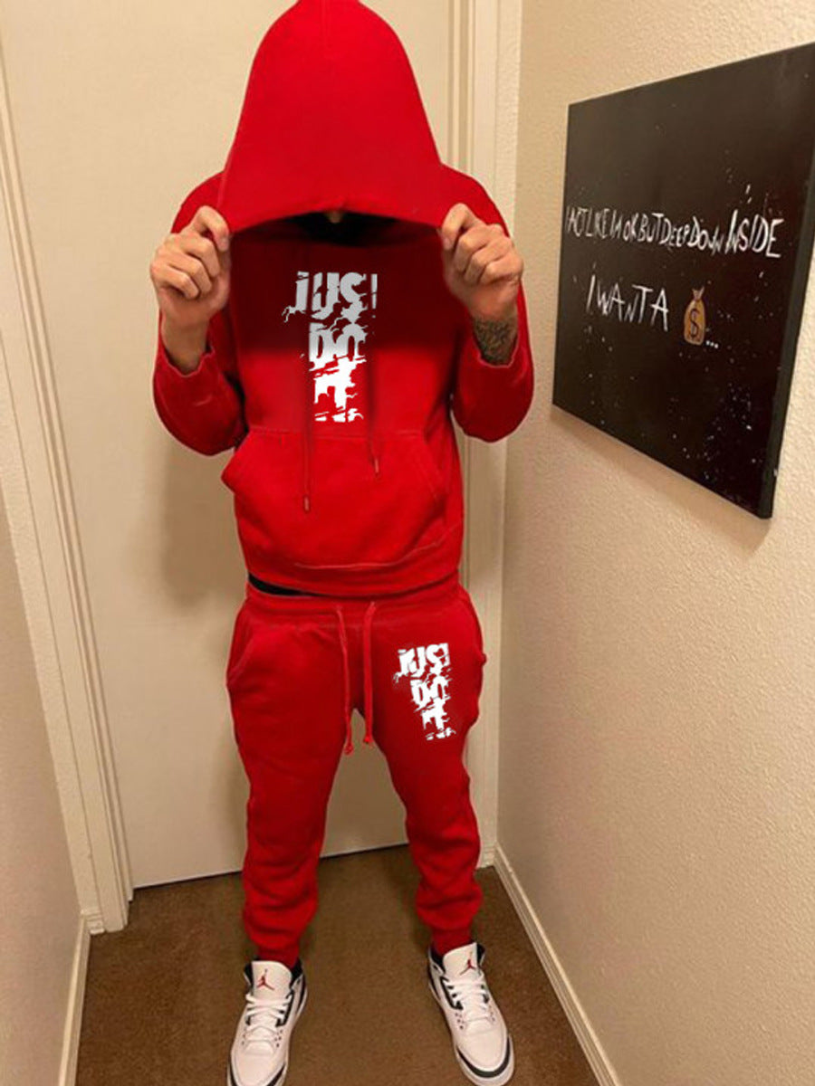 Damen Sportliches Hoodie- und Jogginghose-Set mit modernem Logo-Design WW